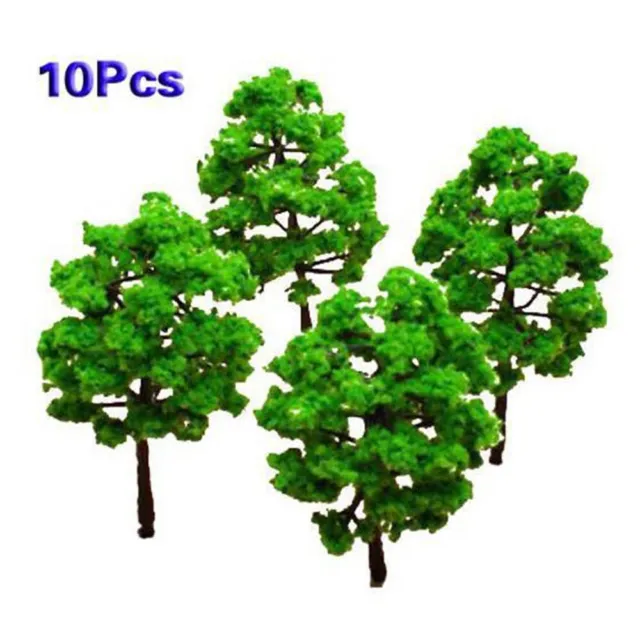 1 Set of 10x 8cm Model Trees for Train Railroad Diorama Wargame Park Scenery