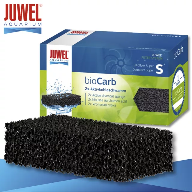 Juwel Biocarb 1x2 Pieza Esponja de Carbón S Acuario Medio Filtrado Guata Flies