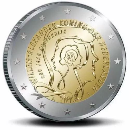 2 EURO * Nederland 2013 200 jaar Koninkrijk *** 200 ans Royauté Pays-Bas 2013 !!