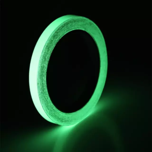 Nachtleuchtend 10mm x 10M Fluoreszierend Phosphorband Markierungsband Leuchtband