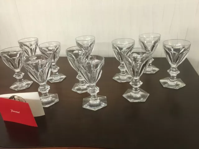 60 Verres à Vin blanc Service Harcourt en cristal de Baccarat (prix à la pièce) 2
