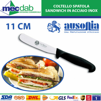 LAMA RIGIDA RISTORANTE AUSONIA Ausonia SPATOLA PER PIZZA E PASTA ACCIAIO INOX 11 CM 