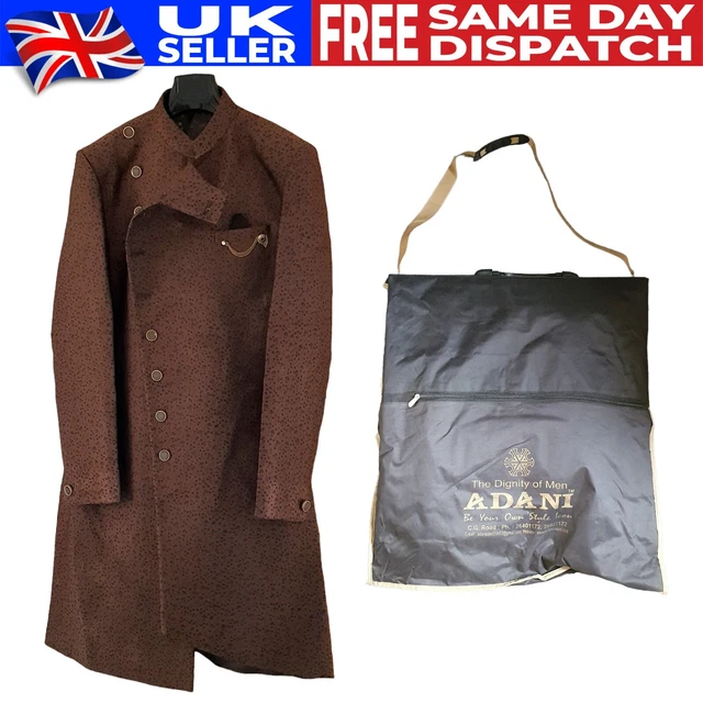 Set scaffali sposo matrimonio Sherwani abito designer uomo indiano pakistano taglia 38