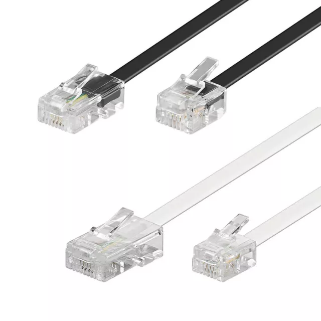 RJ11 to RJ45 Cable Network Telephone Lead Router To ADSL Ethernet Socket Lot