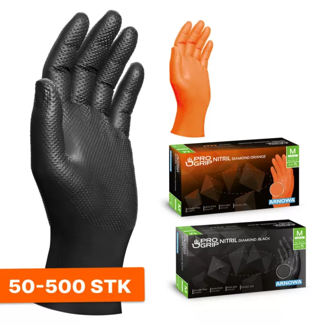 50-500 Nitrilhandschuhe Grip Einweg Handschuhe Handschuhe Nitril Werkstatt M-XXL