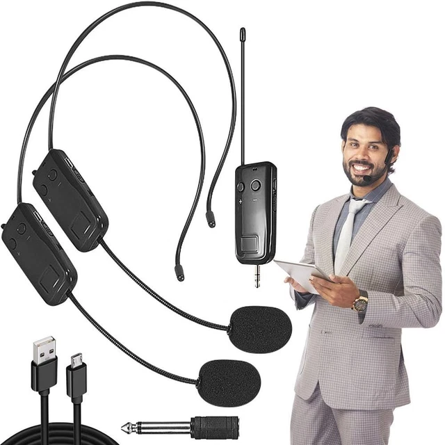 Haut-parleur Microphone monté sur la tête Transmetteur de microphone Lavalier