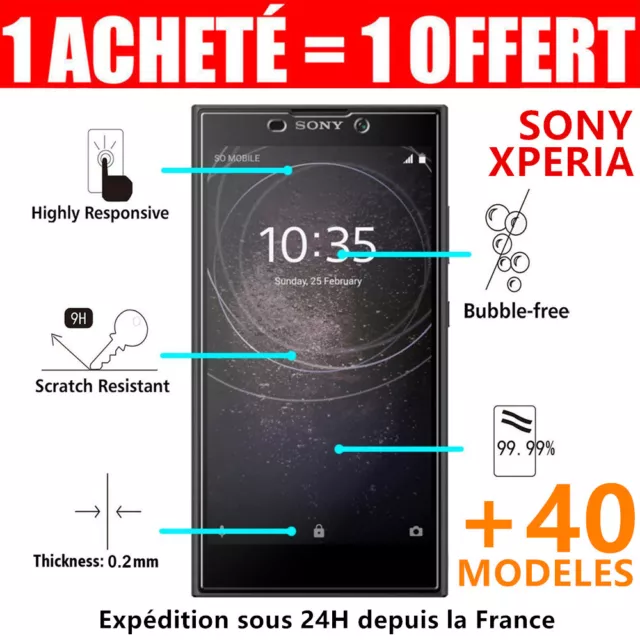 SONY Z5/XA1/XA2/ULTRA/X/XZ/L2/L1 Verre Trempe Film Vitre Ecran Protecteur Xperia