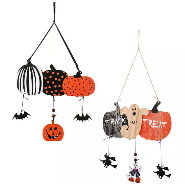 Halloween Door Signs - Pumpkin & Witch Hat Decor-ED