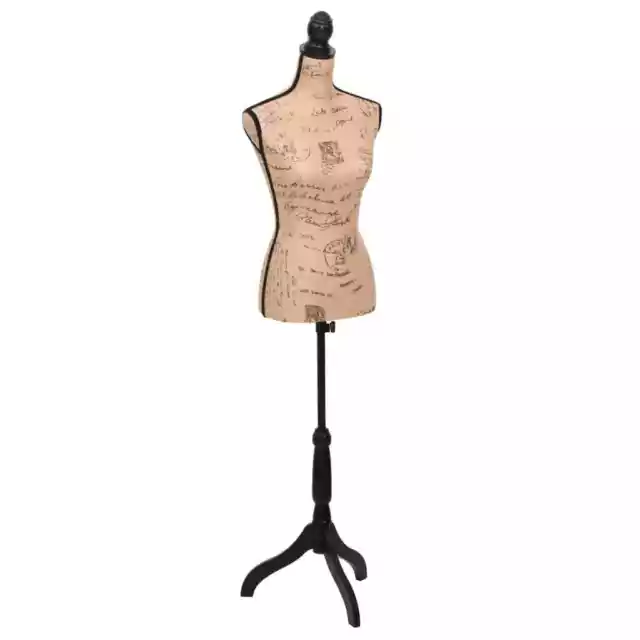 Buste de couture Mannequin de Femme Marron et Noir Jute