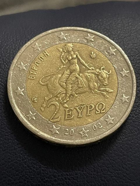 2 EURO MÜNZE Griechenland 2002 mit "S" Fehlprägung Selten £554.96