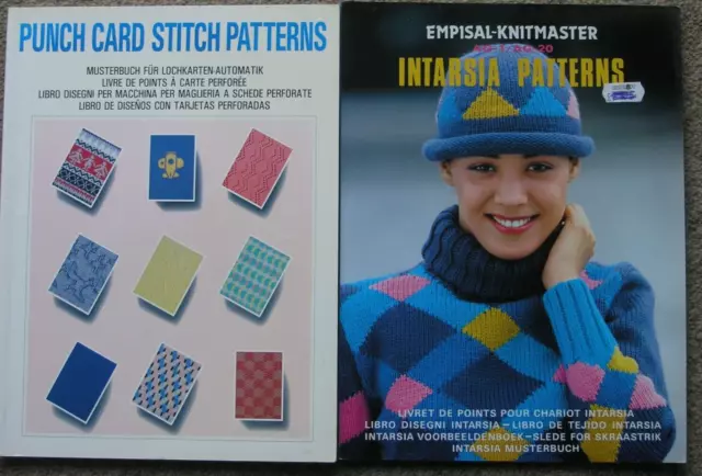 Patrones de tarjetas perforadas y patrones de punto Empisall Knitmaster AG-1/AG-20 Intarsia - 2 libros
