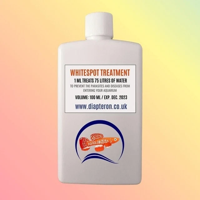 Tratamiento de manchas blancas 100 ml | Trata 7500 litros de agua | Medicina de peces