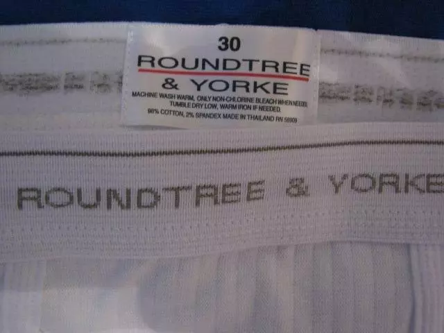 VINTAGE UNDERWEAR Roundtree & Yorke white men's fly front pouch briefs ...