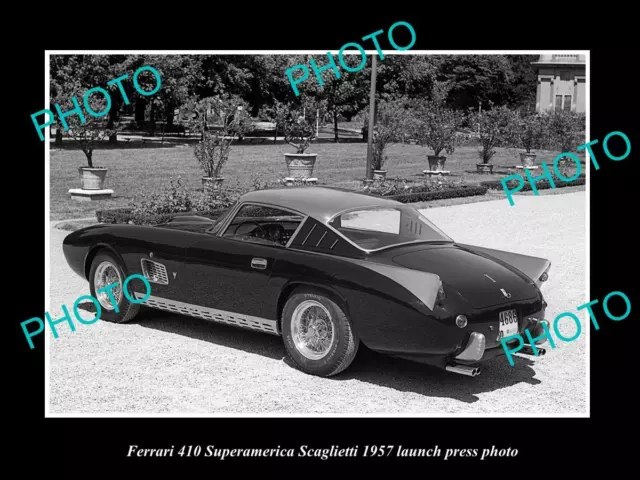 Postcard Size Photo Of Ferrari 410 Superamerica Scaglietti 1957 Press Photo 3