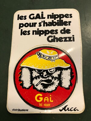 Adesivo Sticker vintage LES GAj NIPPES DE GHEZZI accessori abbigliamento Arca 