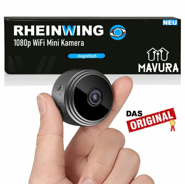 RHEINWING 1080p magnetische WiFi Mini Kamera HD Überwachungskamera Pocket Cam