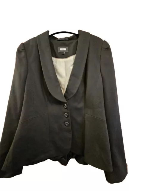 Womens Short Suit Jacket. Next. Black With Gold Lining. Size 16. Tailored