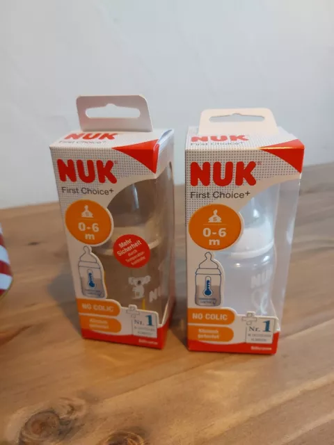 2 NUK first choice+ No Colic Flaschen