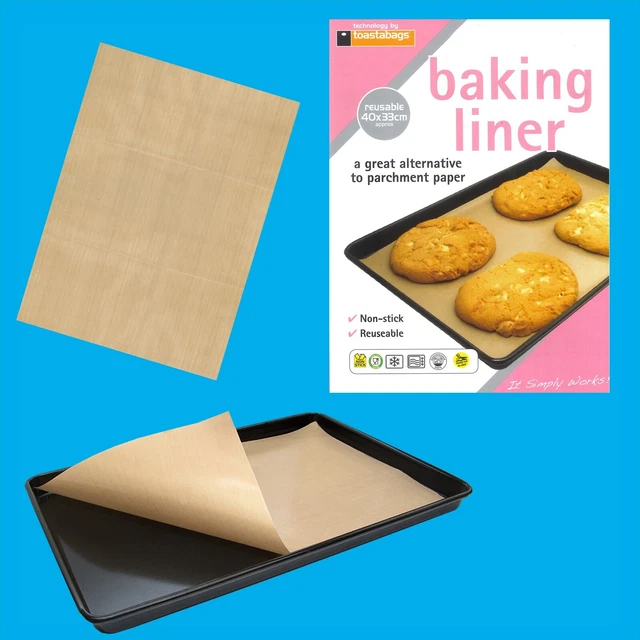 3X REUSABLE NONSTICK Baking Liner Cook Bake Without Fats & Oil Oven