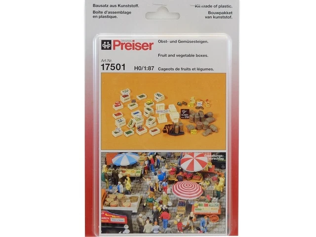 Stand De Fruits Et Légumes Preiser 10053 – Échelle HO (1:87), Neuf