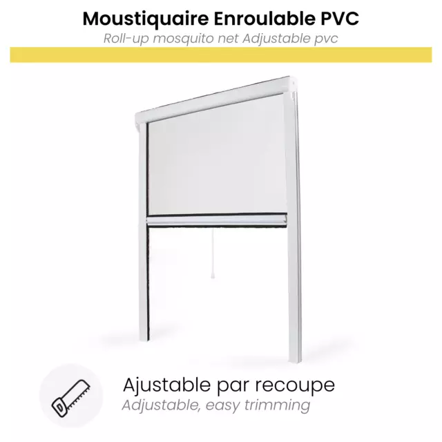 Store moustiquaire Enroulable pour Fenêtre PVC AJUSTABLE