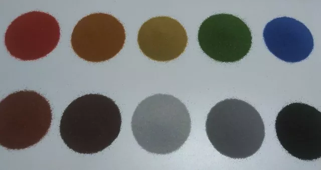 Sabbia di quarzo colorato 0,3/0,9 mm sacco da 5 Kg per decorazioni composizioni