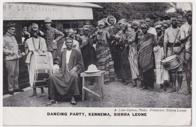 Uk Colonial Sierra Leone Kennema Dancing Party, Ship Letter Posting, 1908.