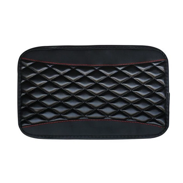 Leather Armrest Pad Cover Center Console Box Cushion Mat Car Accessories Black