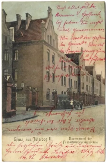 AK (aus JÜTERBOG) Kasernement der Fussartillerieschiessschule Jüterbog II 1906