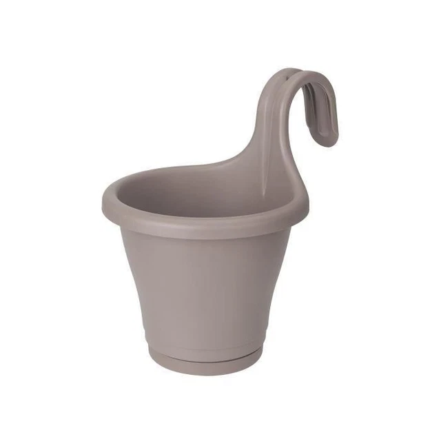 ELHO Jardiniere de balcon Corsica Simple - Taupe - Extérieur & Balcon - L 19.4