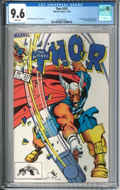 Thor #337 CGC 9.6 NM+ WP 1983 Marvel Comics Walt Simonson 1st Beta Ray Bill MCU
