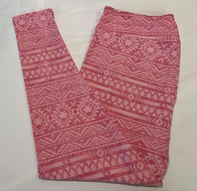 NEW LuLaRoe TC2 Leggings PINK Chevron AZTEC Southwest Western SW Line STRIPE Art