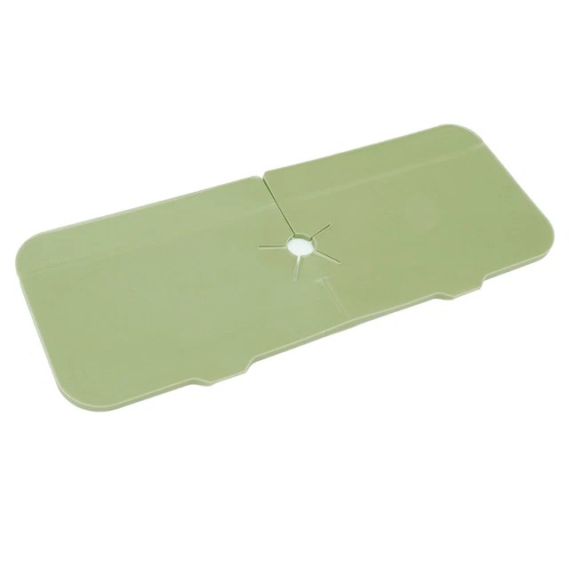 (Green)Kitchen Faucet Sink Guard Silicone Faucet Water Catcher Mat Protective