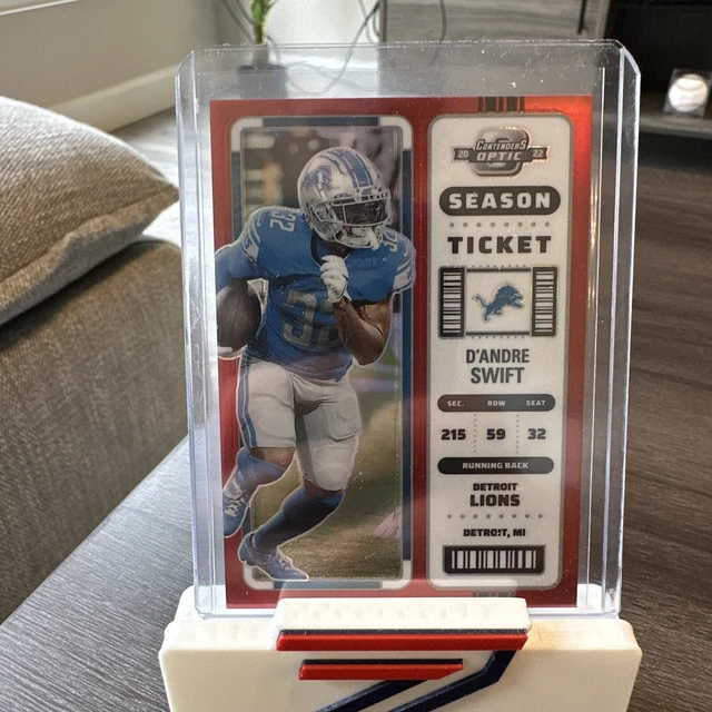 2022 Optic Contenders Dandre Swift Season Ticket Red Prizm /175
