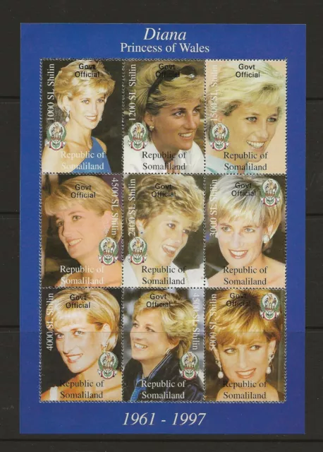 Thematic Stamps  Diana . Republic of Somaliland Princess Diana Off. sheet  MNH
