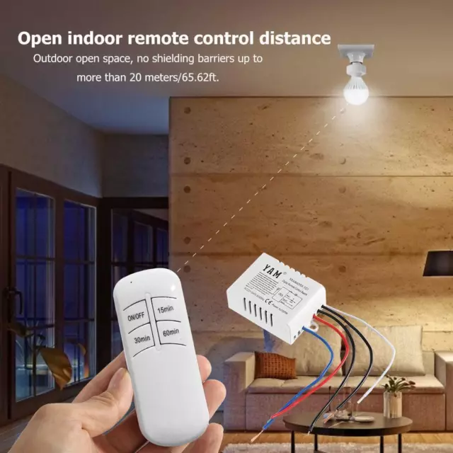 Interruttore timer telecomando on/off + ricevitore per lampada UVC (bianco 220V)
