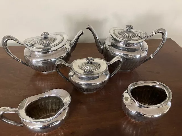 Vintage Gorham Silver soldered Coffee and Tea Set