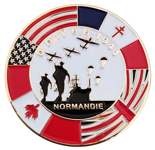 1944 D DAY 80th Aniversary Pin Badges Brooch Memorabilia Gift WW2 Normandie