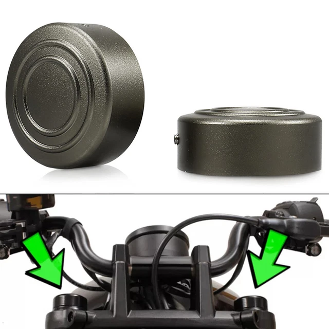 Motorcycle Black Fork Stem Upper Nut Bolts Covers For Harley Dyna FXDL