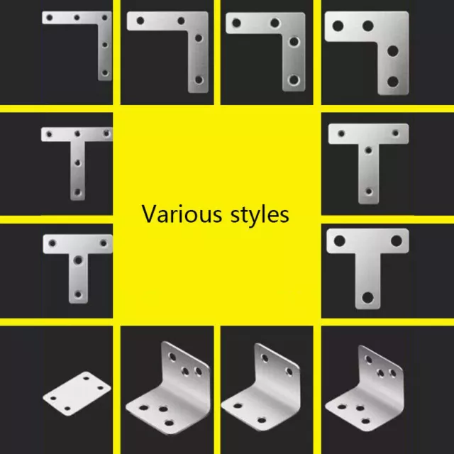 Stainless Steel L/T Shaped Right Angle Corner Brace Joint Bracket Plate Support