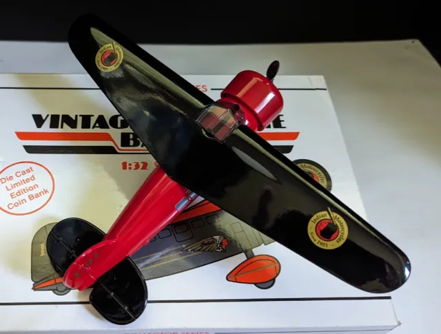 Indian Motorcycles Vintage Airplane Diecast Coin Bank NEW 1:32 Scale