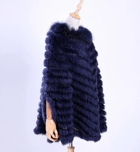 Ponzo In Pelliccia Di Coniglio Vera - Loose Fit, Elegante Per Occasioni Formali E Casual - Foto 8