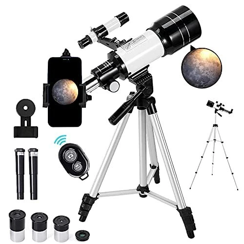 Telescope for Kids &Adults &Beginners70mm Aperture 300mm AZ Mount with Adjust...