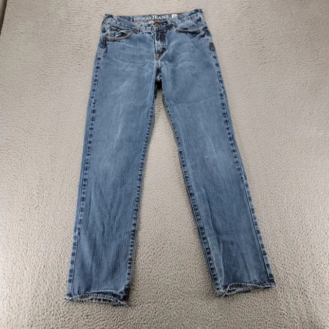 Guess Jeans Jeans Womens 16 Blue Brit Rocket Slim Straight Distressed Pockets