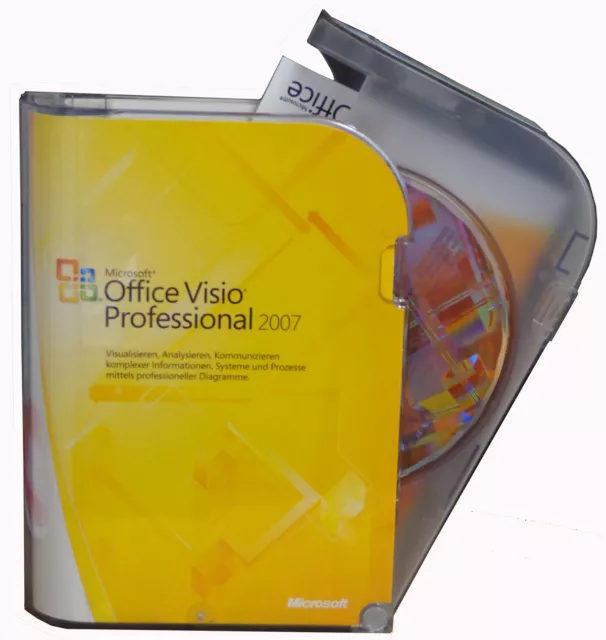 Office Visio Professional 2007 BOX Vollversion Lizenz mit Zweitnutzungsrecht DE