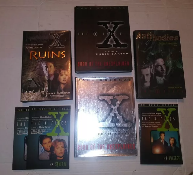 Lot of 7 X-Files Books Ruins Antibodies Book of Unexplained 1+2 Voltage Squeeze