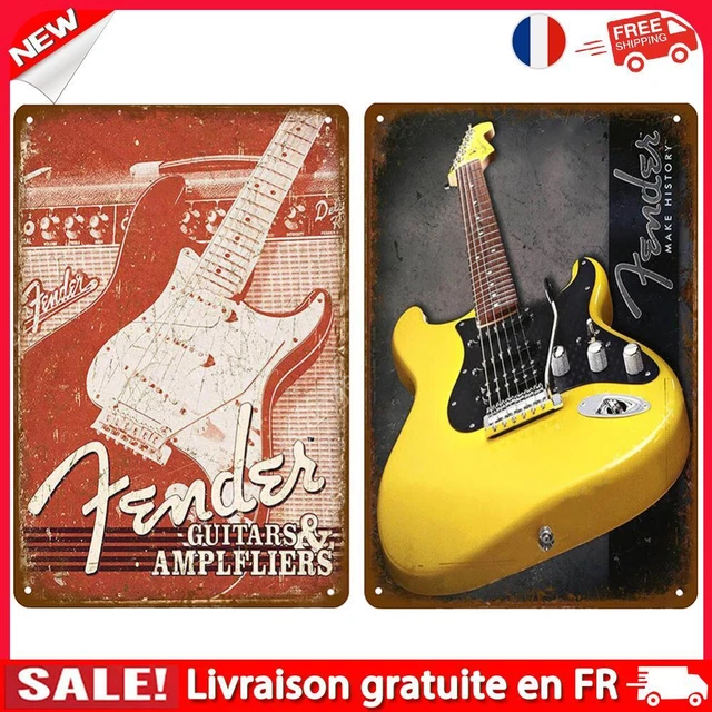 fr Rust Free UV Protected Metal Guitar Sign Vintage Bar Wall Home Poster Decorat