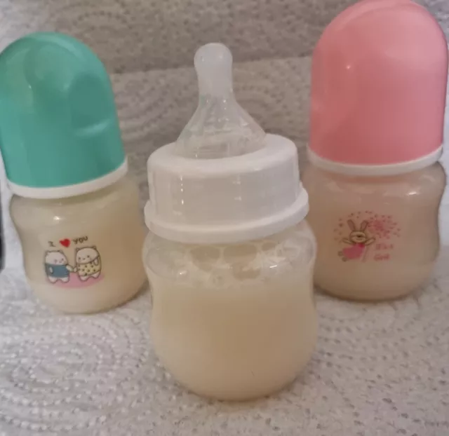 Fake Milk Bottle For Reborn Baby Dolls ONLY BLUE LID AVAILABLE