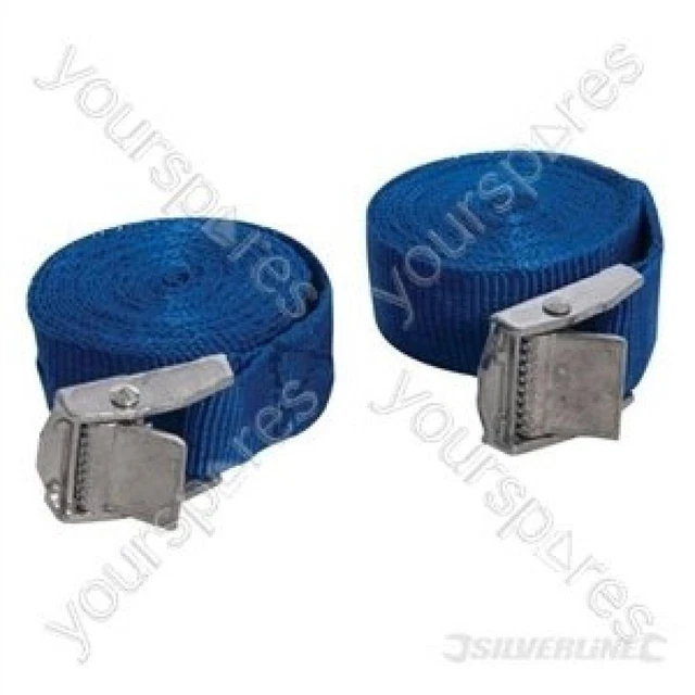 (TG. N/A) Silverline 449682 - Set di cinghie tiranti, 2,5 m x 25 mm, 2 pz. - NUO