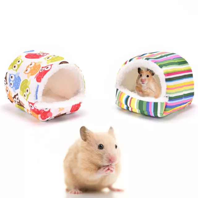 hamster hedgehog soft pad bed pet rat guinea pig house nest small animal_c-uh